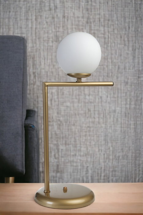 Opviq Lámpara de Mesa Blanca con Tapa de Vidrio Opviq Lámpara de Mesa Blanca con Tapa de Vidrio